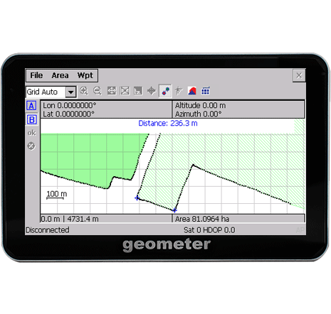 GeoMeter – põldude täpne GPS pindalamõõtur, täpne, mõõtmine, GPS, pindala, pikkus