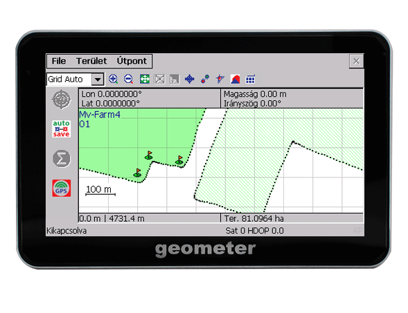 GeoMéter - a mezők területének pontos GPS lemérése